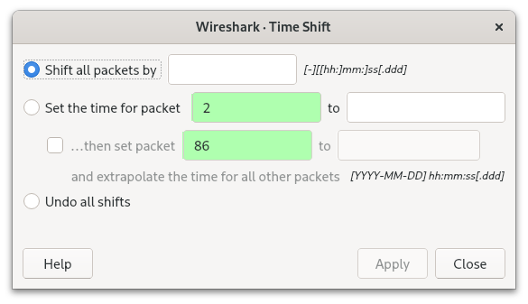 ws time shift